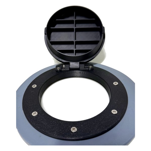 PCF-110RP-L hinged lid open on the 110 mm inlet