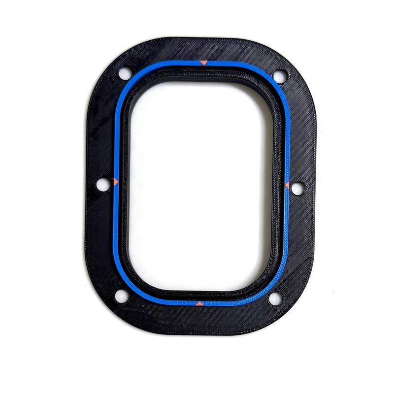 Domestic Aluminium Gutter Pro Clean-Fit Inlet with its blue cutting template