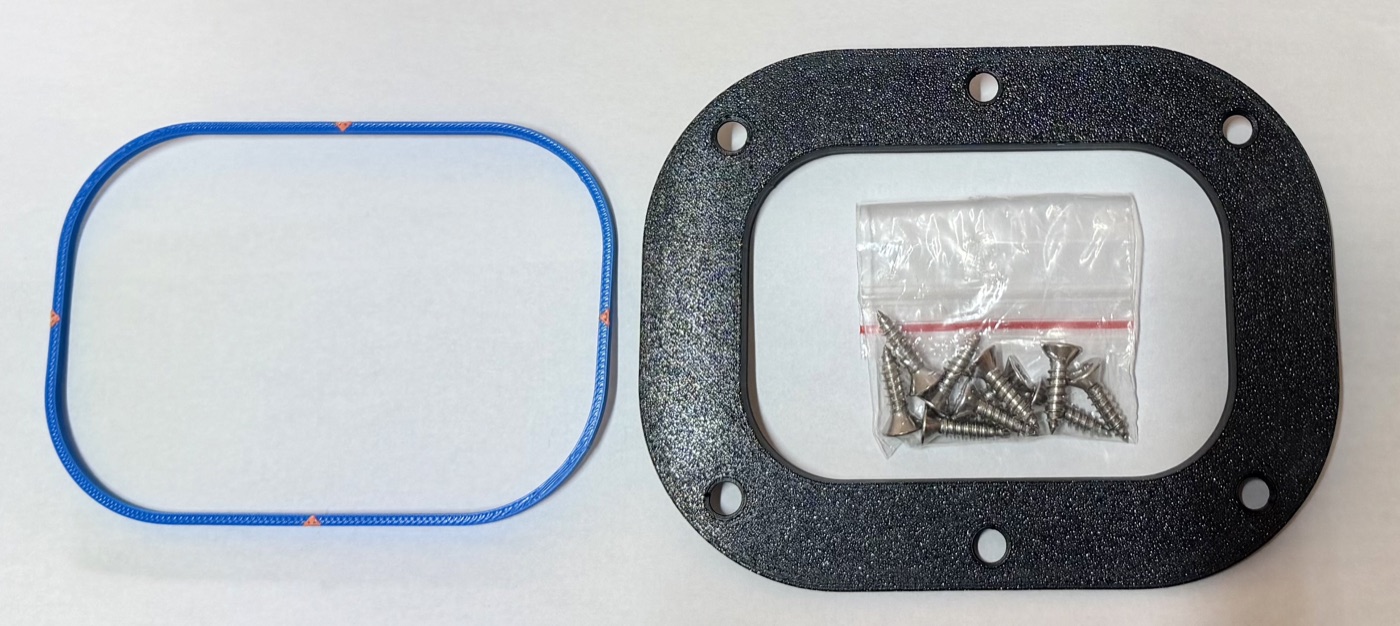 Domestic Aluminium Gutter inlet kit: inlet, cutting template and screws
