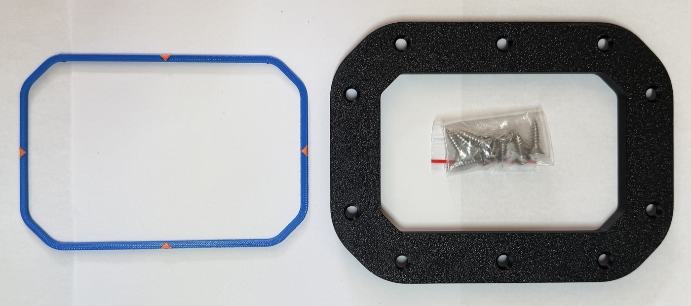 Industrial Aluminium Gutter inlet kit: inlet, cutting template and screws